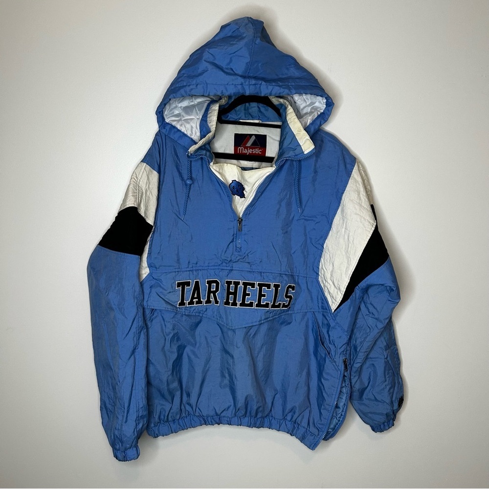 Vintage UNC North Carolina Tar Heels Puffer Jacket Half Zip